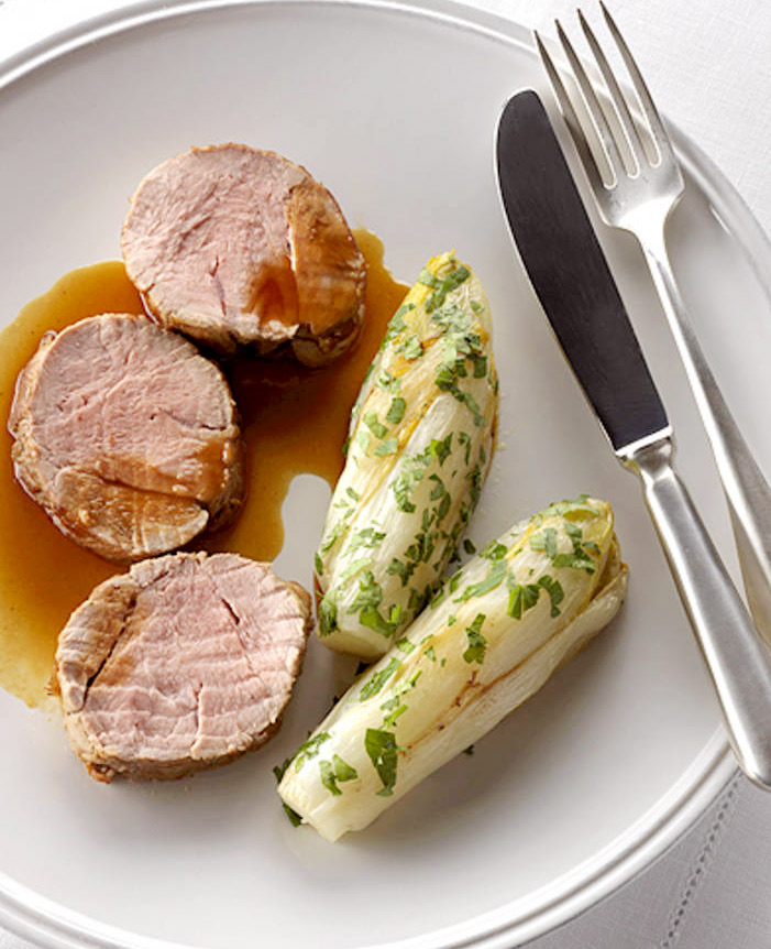 Marc meneau filet de veau au caramel amer ell a table